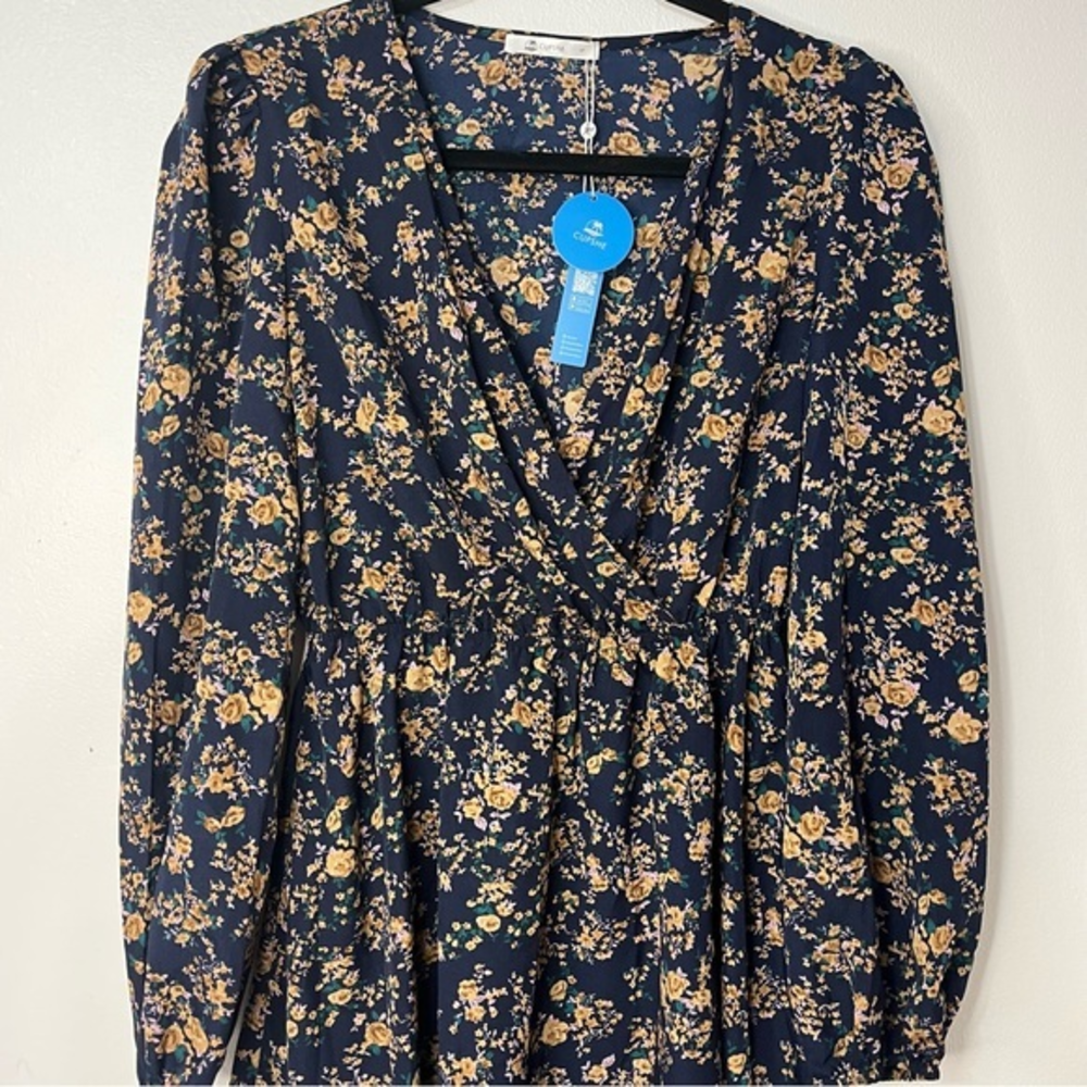 Cupshe NWT Floral Print‎ A Line Mini Dress S